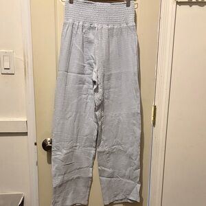 Pink Lily Sky Blue Smocked Pants